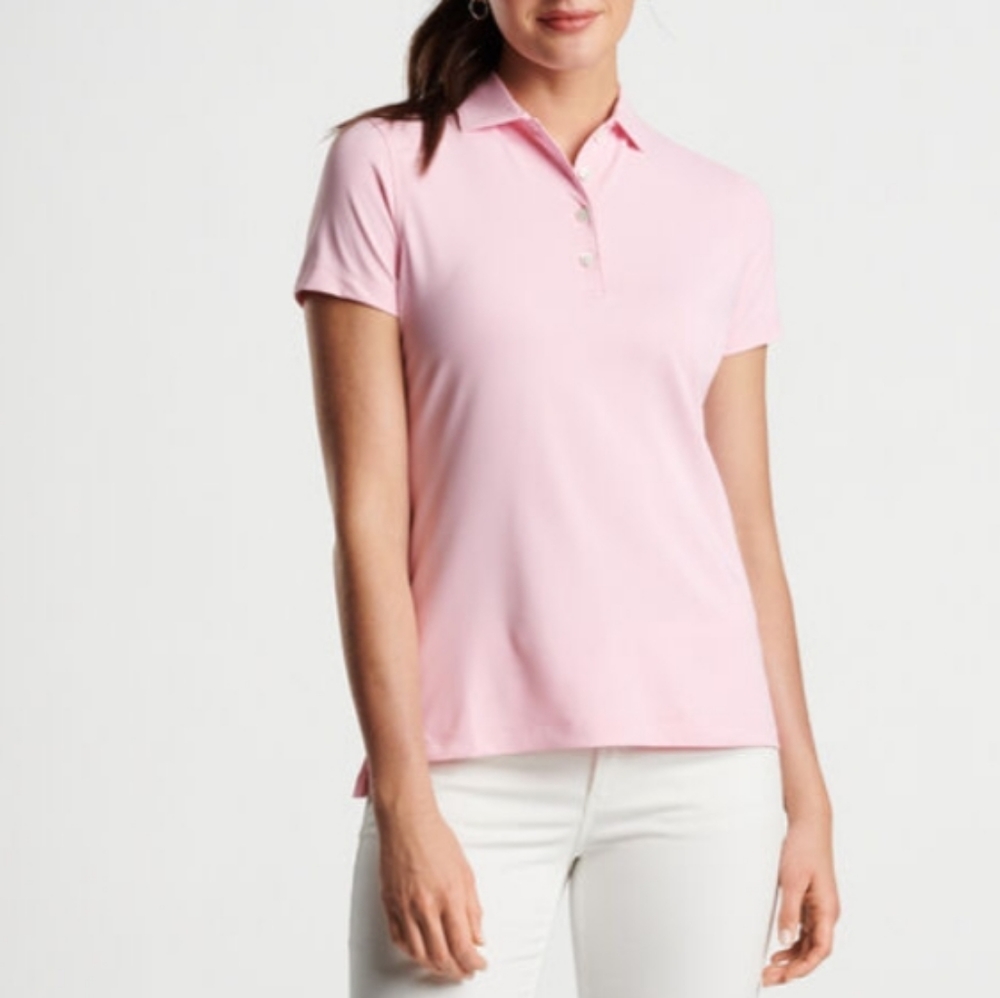 Peter Millar light pink golf polo (EUC)
